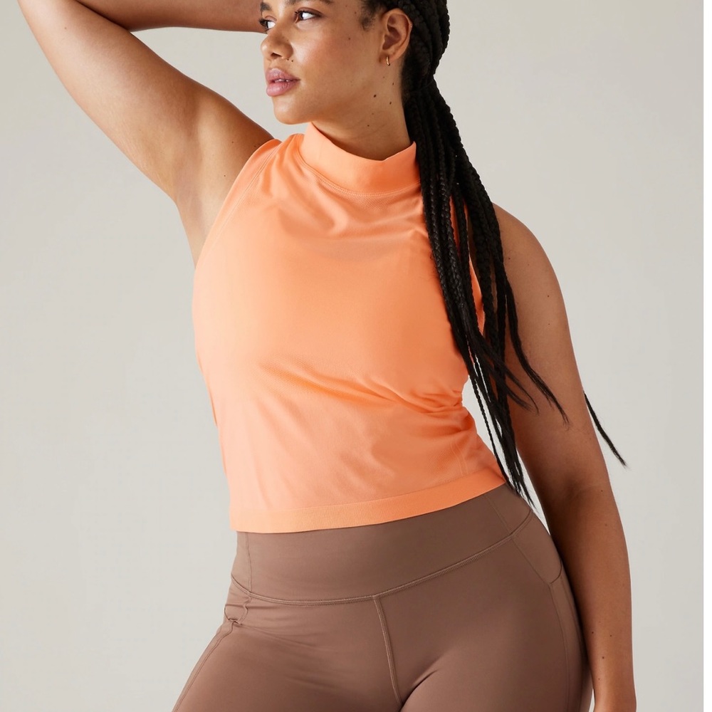ATHLETA NWT Momentum Seamless Tank L Foxglove Peach